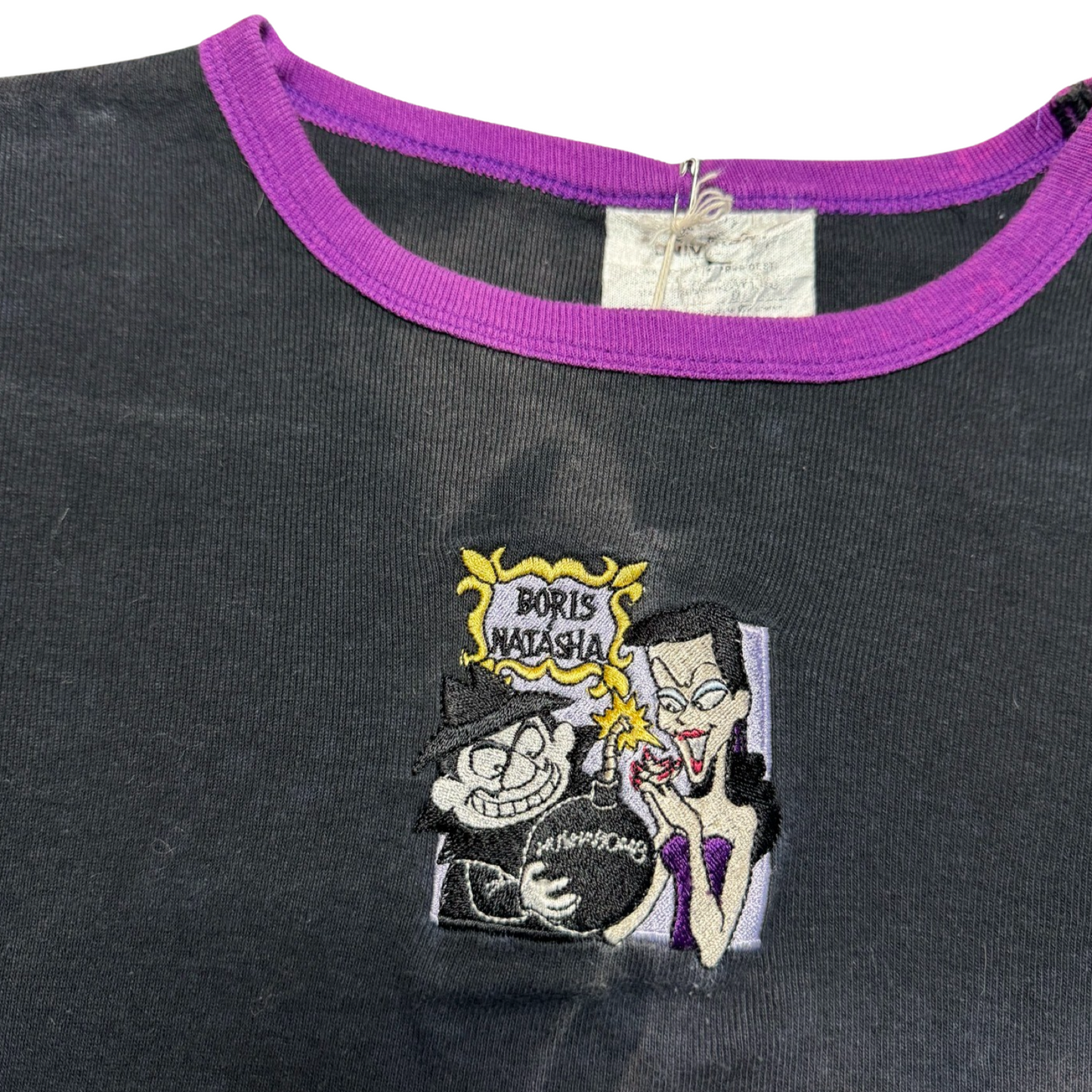 1996 BORIS & NATASHA EMBROIDERED SUN FADE BABY TEE