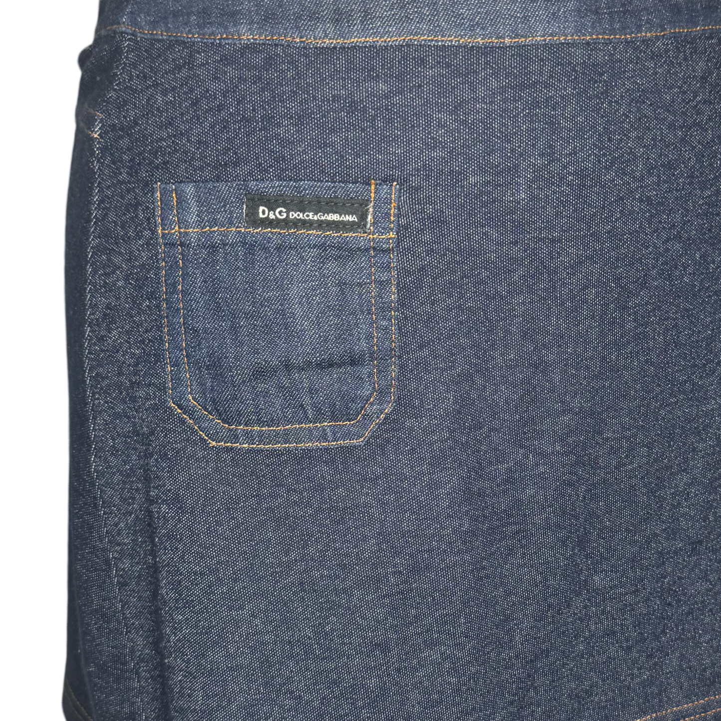 2000s DOLCE & GABBANA D&G BLUE POCKET WRAP SKIRT