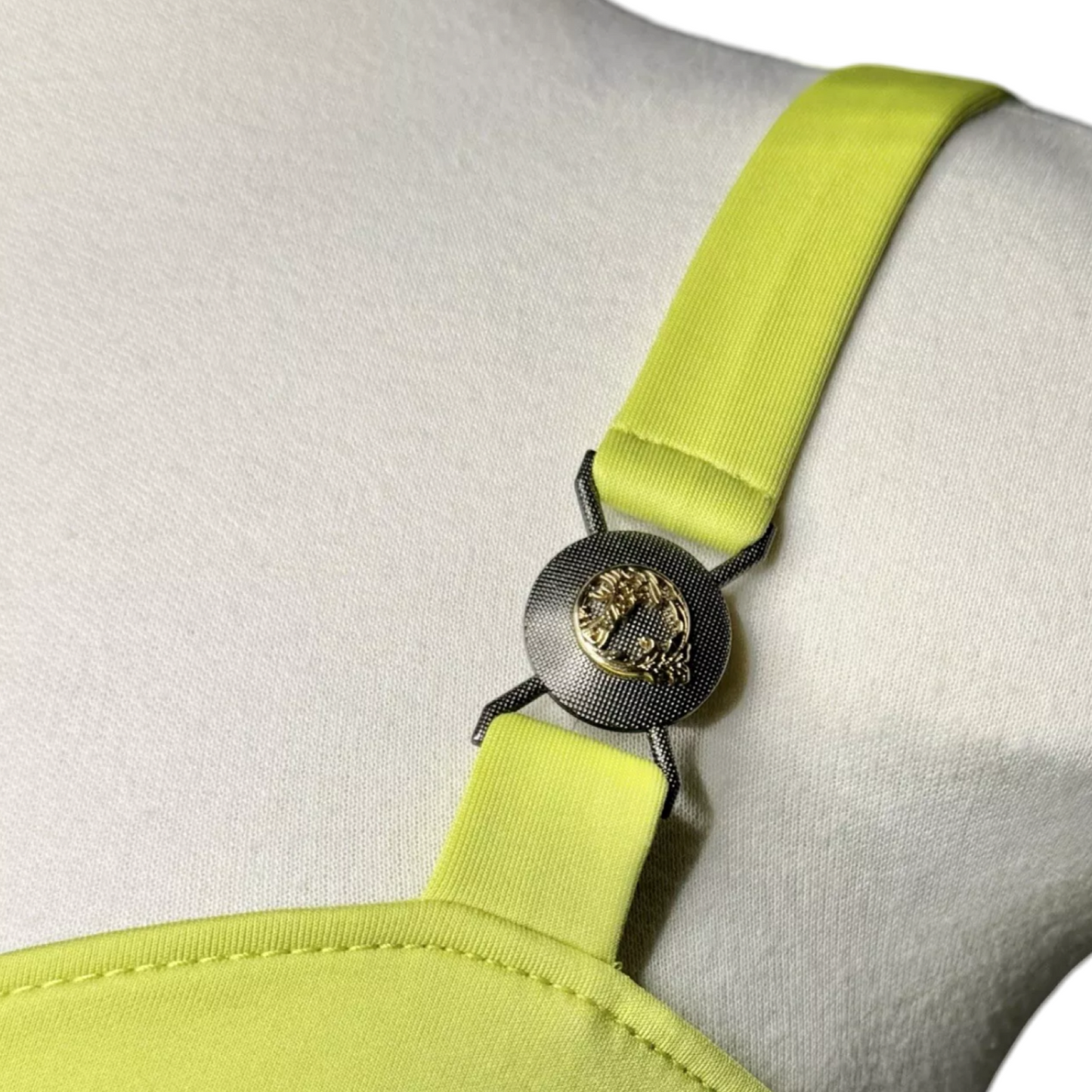 VERSACE LIME GREEN ZIPPER DRESS
