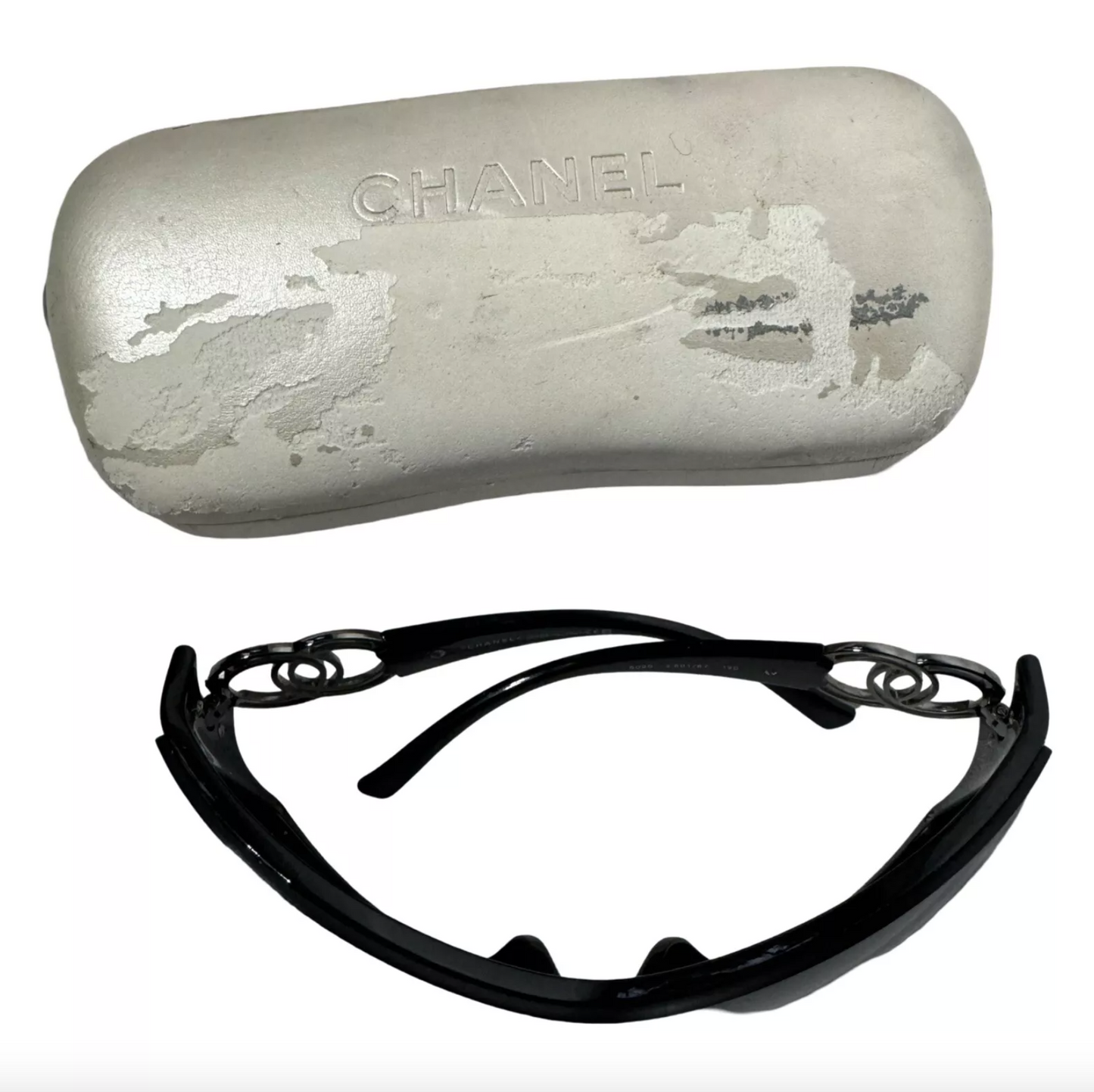 CHANEL 6020 C501/87 SHEILD BLACK CC LOGO SHEILD GLASSES