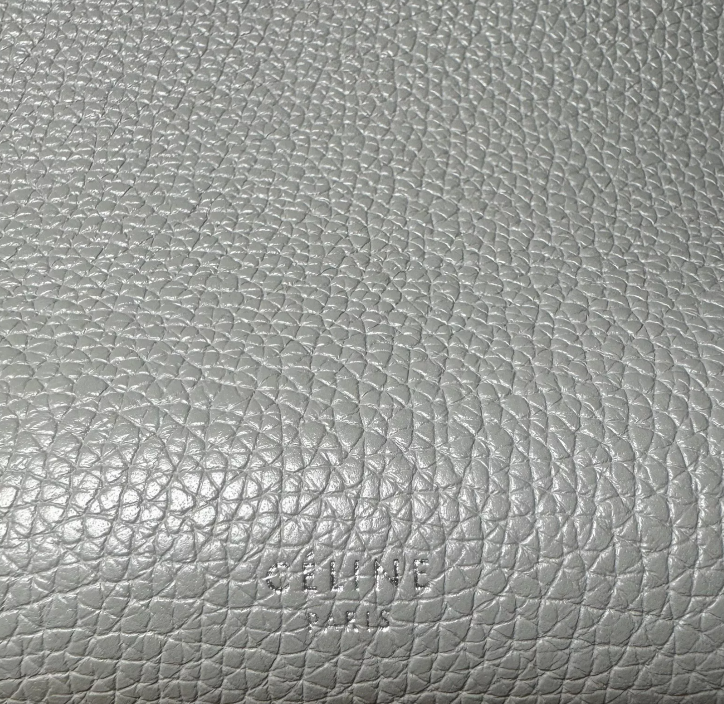 Celine Small Big Bag In Grey Calfskin Leather