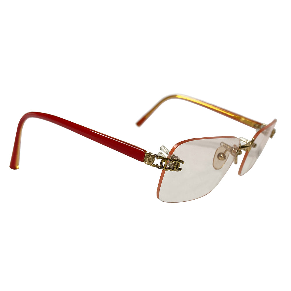 Chanel Triple CC Logo Frameless Lens Sunglasses