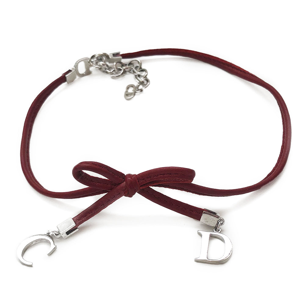 christian dior by john galliano bow letter choker