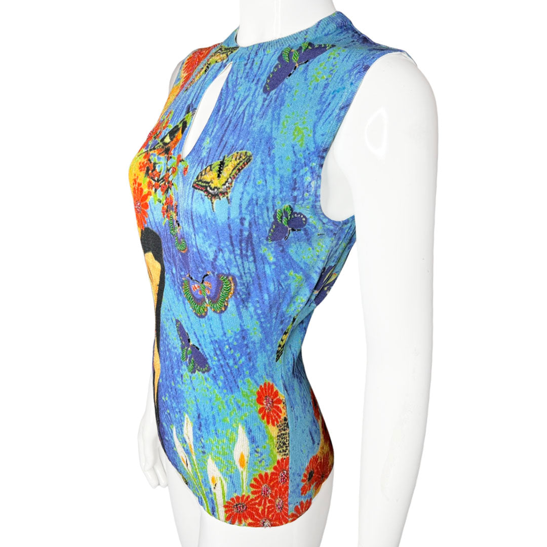 Alberto Makali Knit Keyhole Top - M