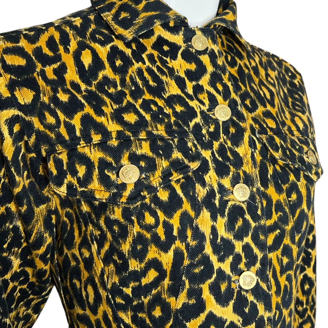 1993 Versus Gianni Versace Leopard Jacket - 40