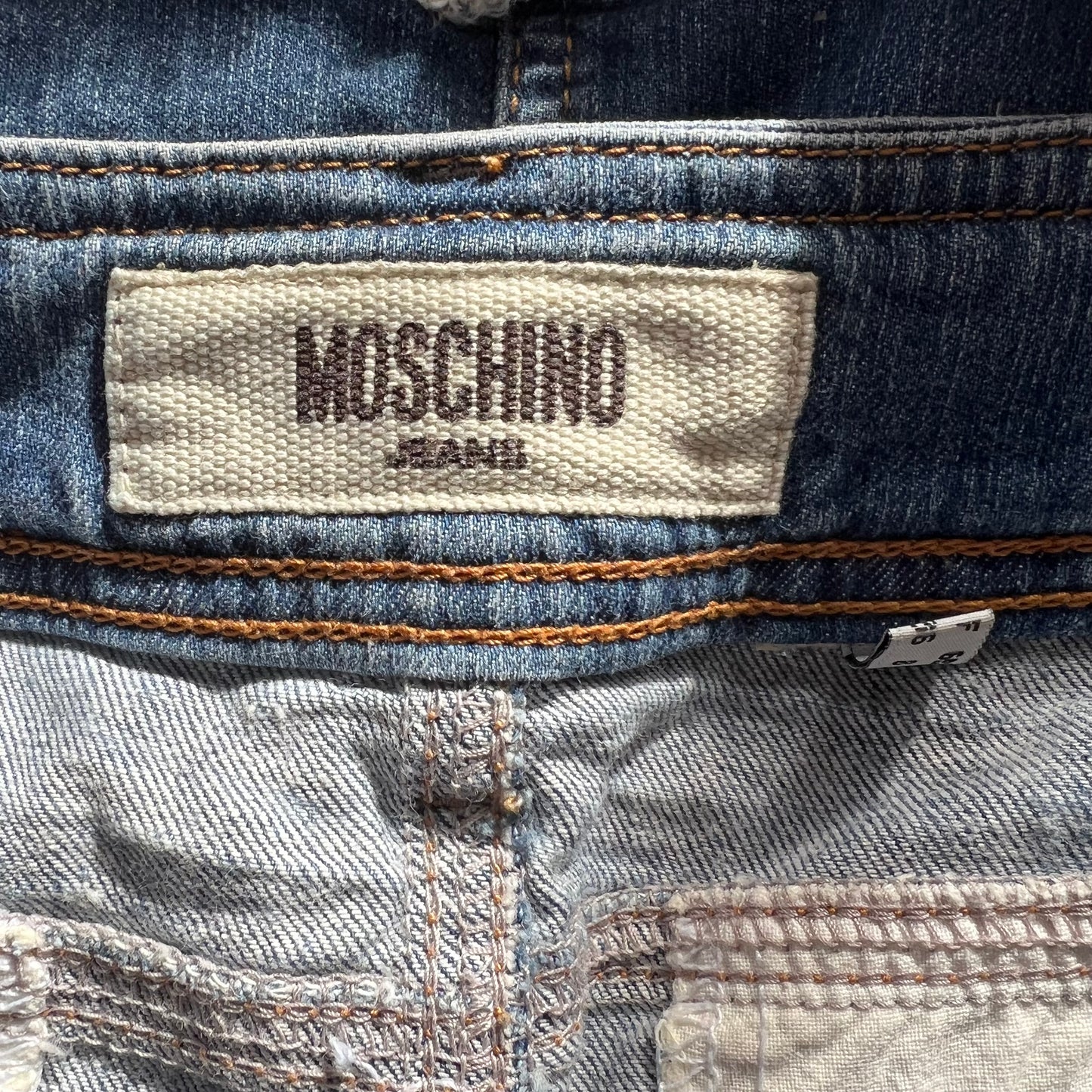 Moschino Floral Embroidered Denim Skirt