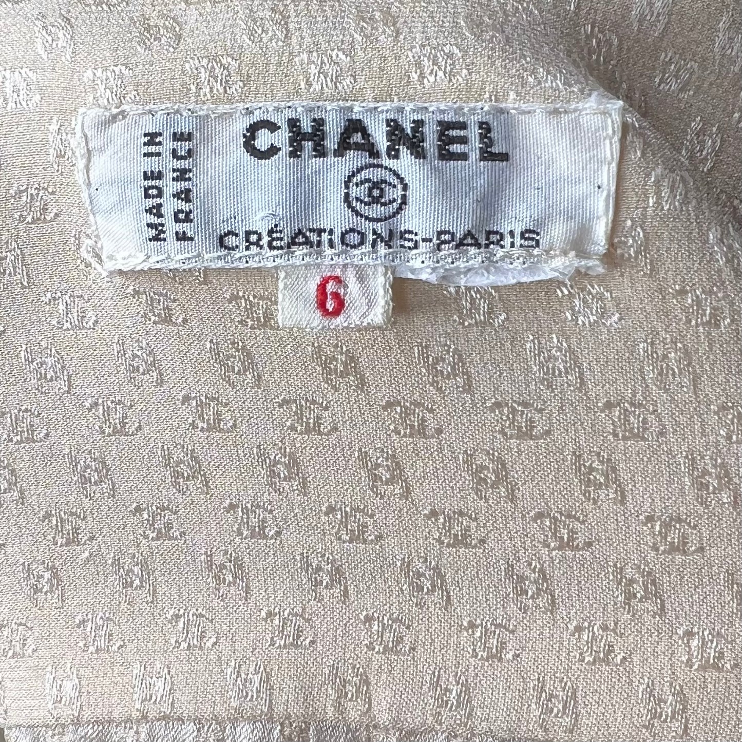 1970's Chanel All Over CC Collared Blouse - 6