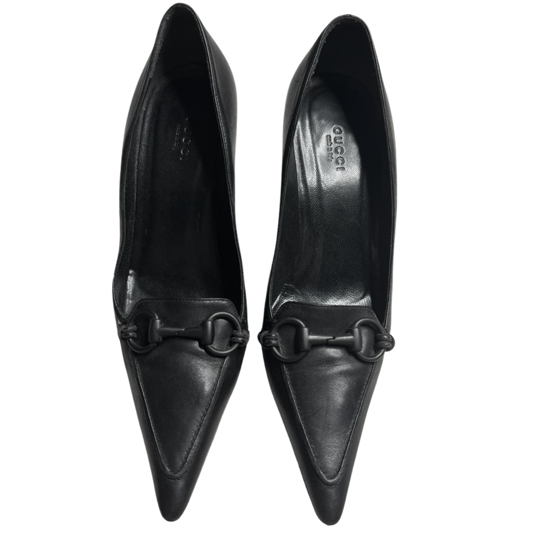 2000's Gucci By Tom Ford Matte Black Horse bit Heels -39