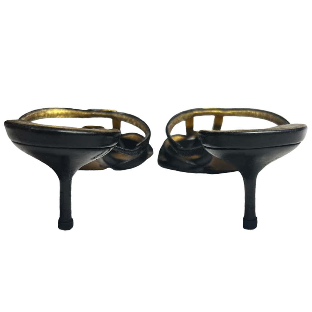 Dolce and Gabbana D G Metal Heeled Sandals - 36.5