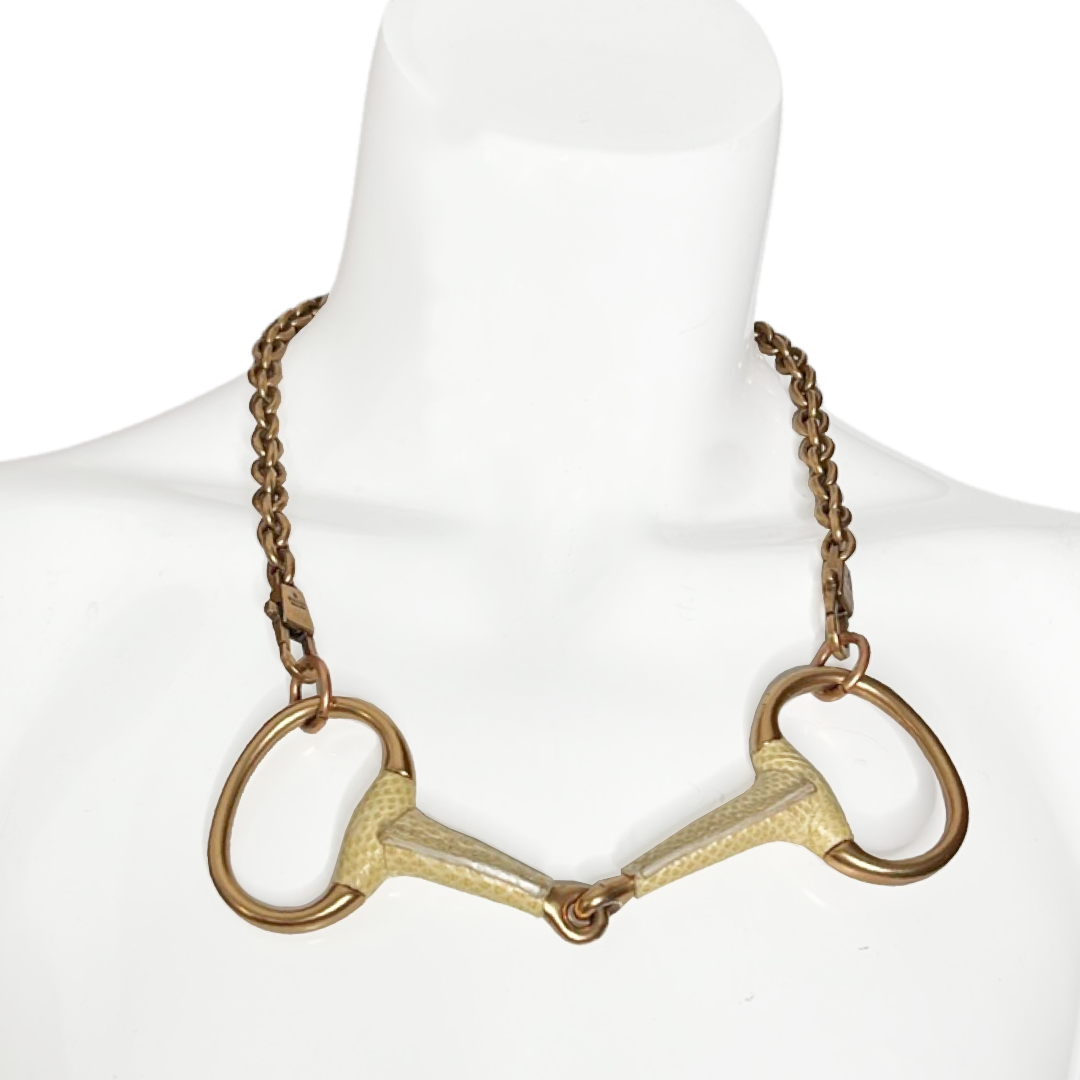 Gucci Rose Gold and Snake Horsebit Necklace