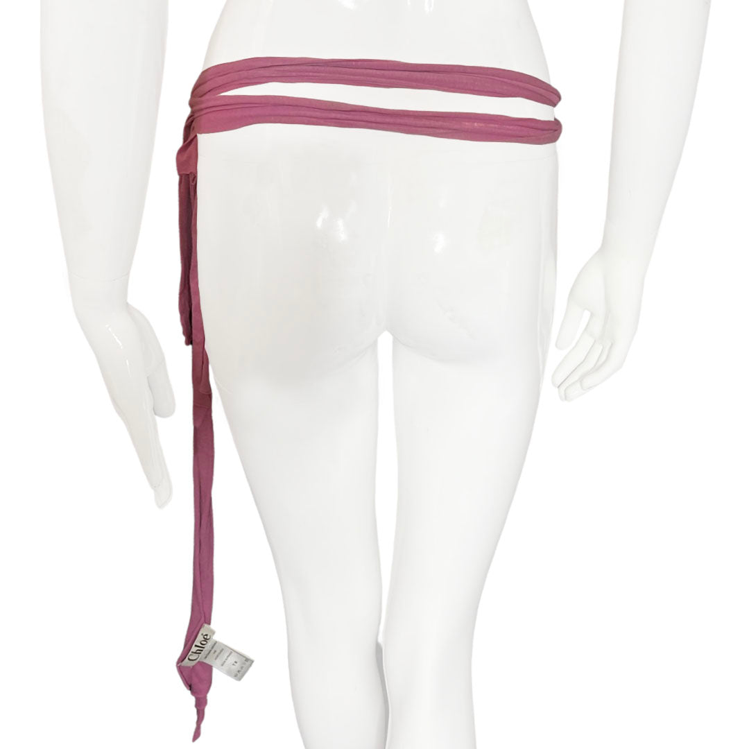 Chloe Hortensia Pink Tie Belt