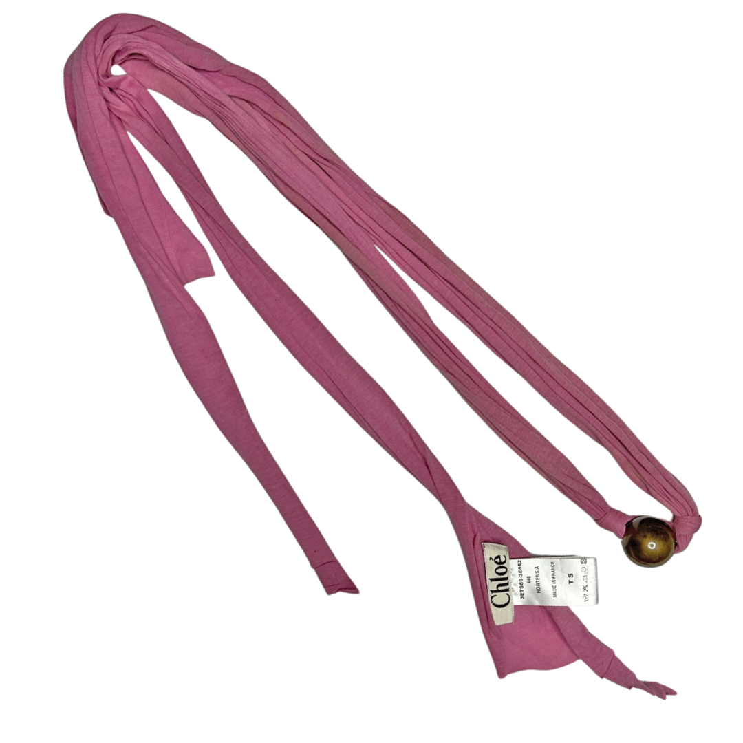 Chloe Hortensia Pink Tie Belt
