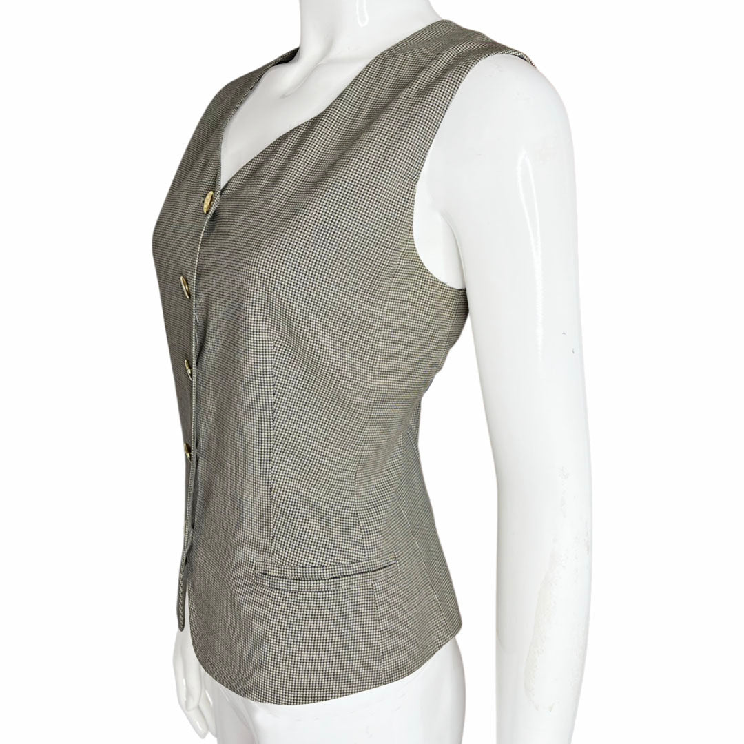 Escada Grey Check Vest