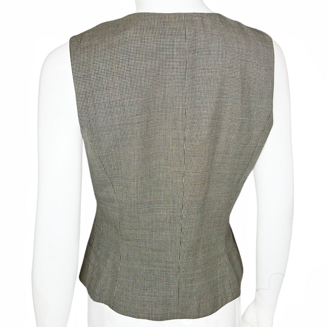 Escada Grey Check Vest