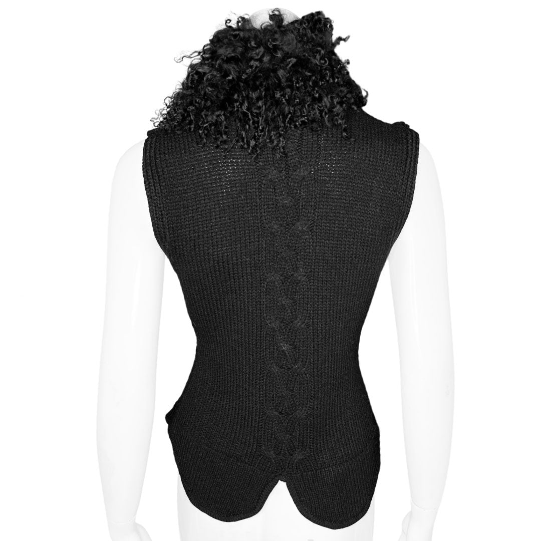 Y2K Mongolian Lamb Knit Vest