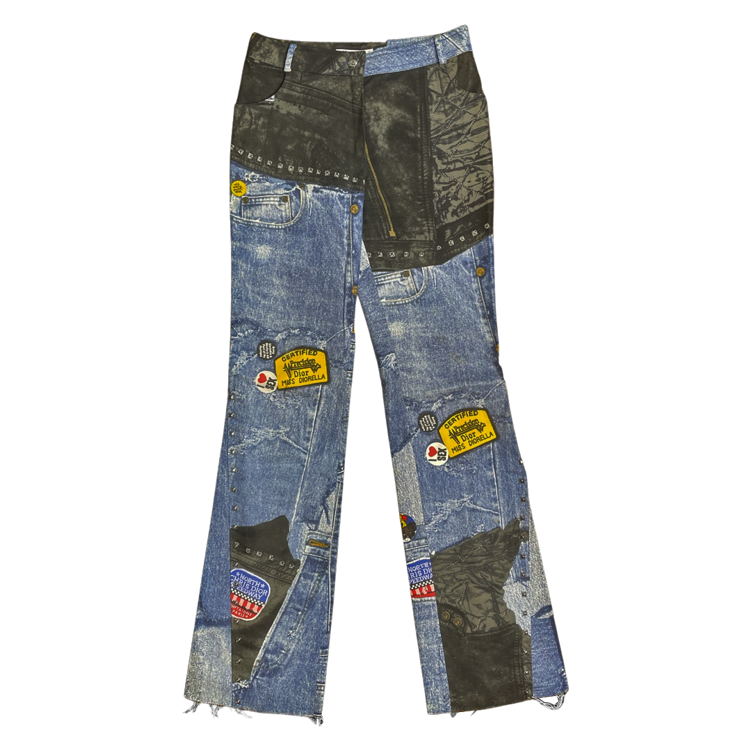 CHRISTIAN DIOR MISS DIORELLA TROMPE L'OEIL STUDDED PANTS - 6