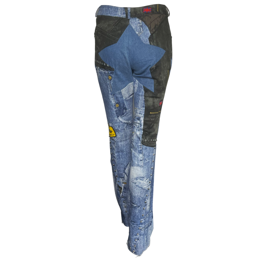 CHRISTIAN DIOR MISS DIORELLA TROMPE L'OEIL STUDDED PANTS - 6