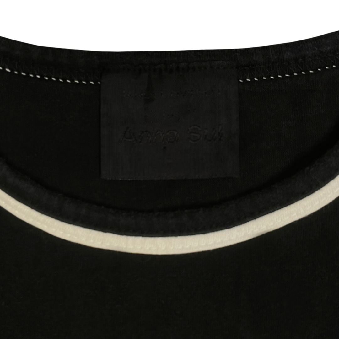 Anna Sui Black Logo Mini Dress