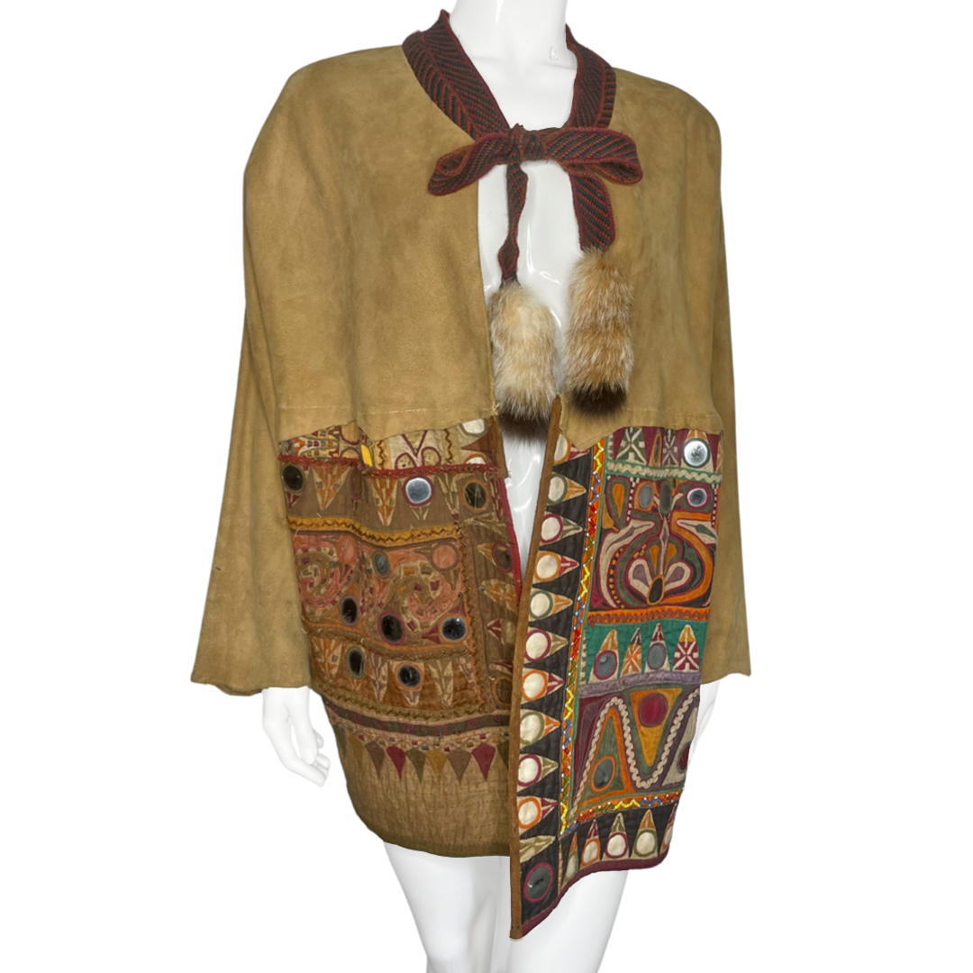 1970's Suede Embroidered Mirror Jacket