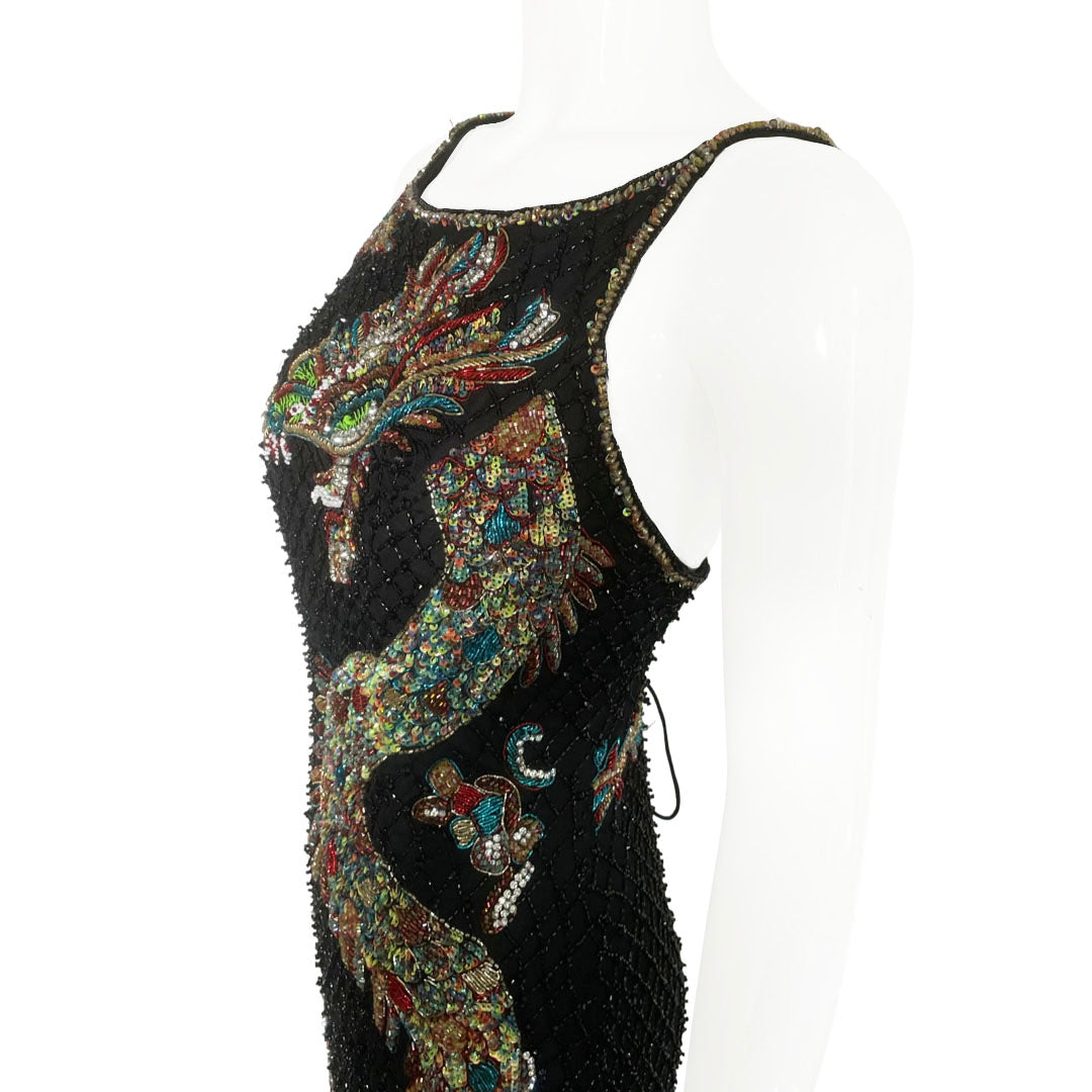 1990's Crystal Feather Dragon Gown