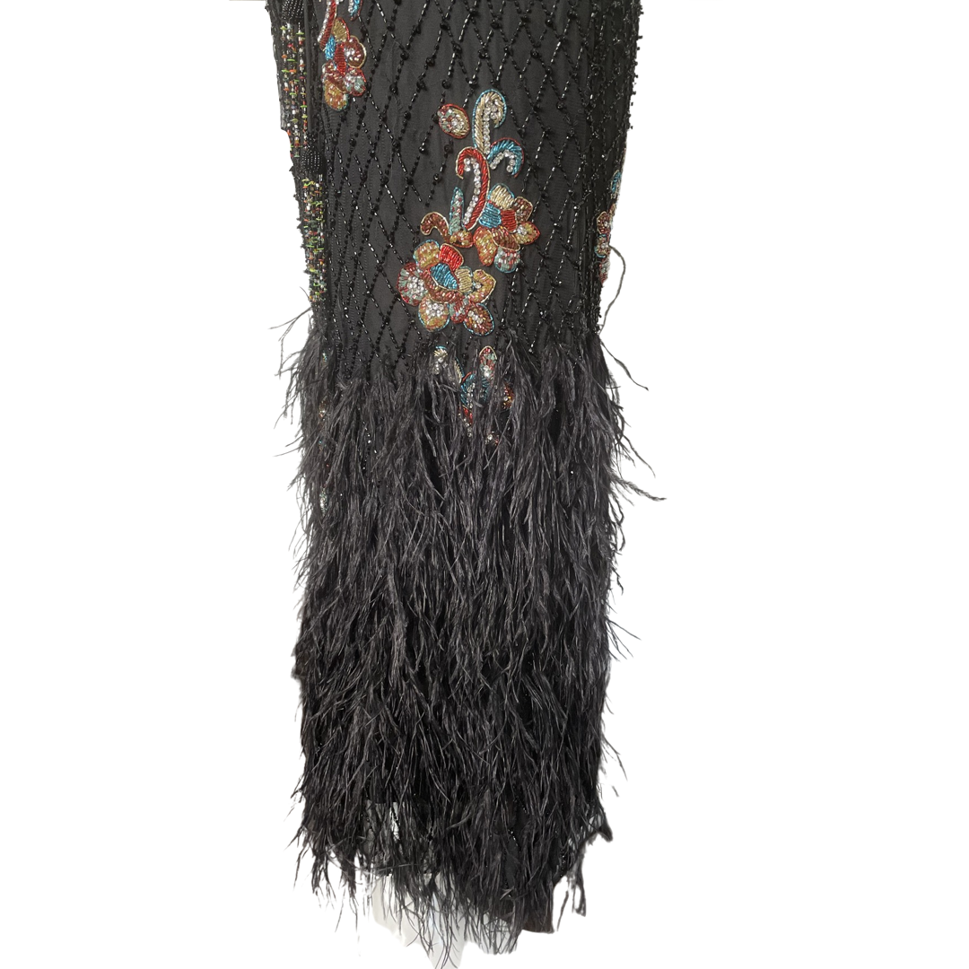 1990's Crystal Feather Dragon Gown