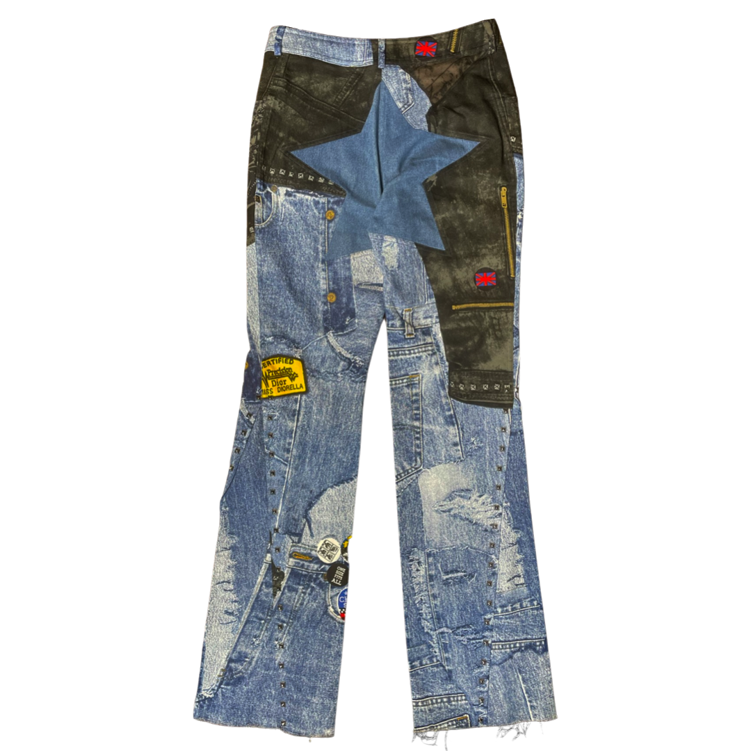 CHRISTIAN DIOR MISS DIORELLA TROMPE L'OEIL STUDDED PANTS - 6