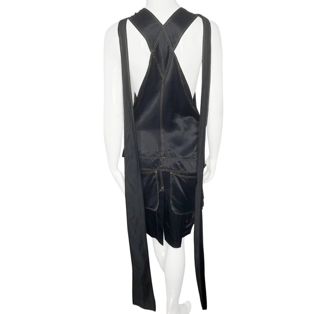 Jean Paul Gaultier Satin Two Piece Reverse Overall Skirt Set - 40