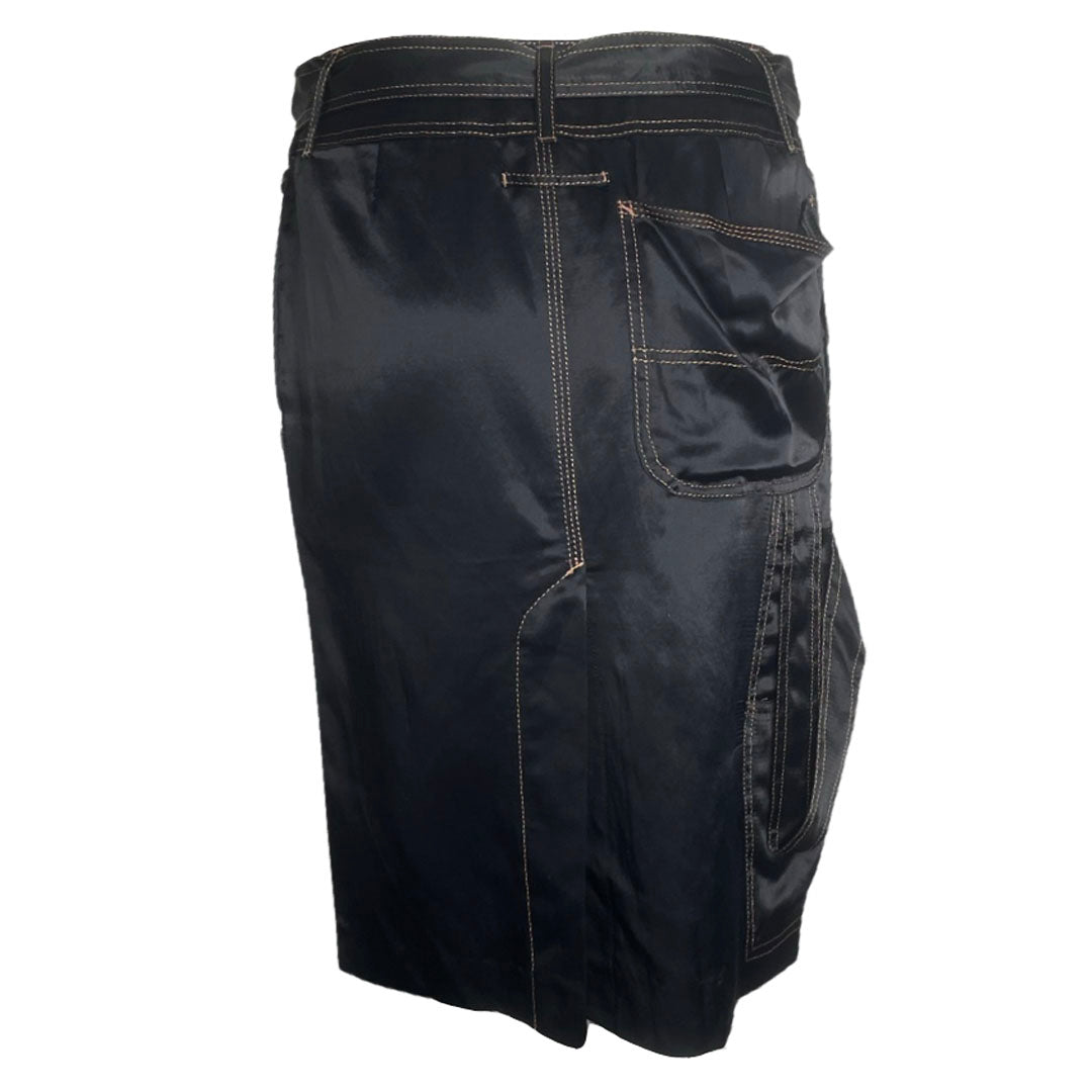 Jean Paul Gaultier Satin Two Piece Reverse Overall Skirt Set - 40