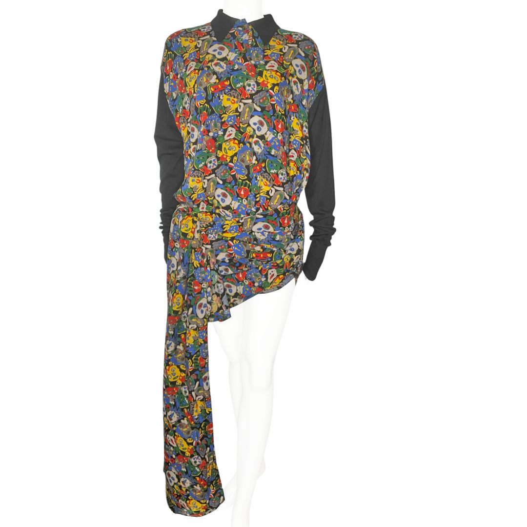 Jean Paul Gaultier FW 1984 Wrap Faces Top - M