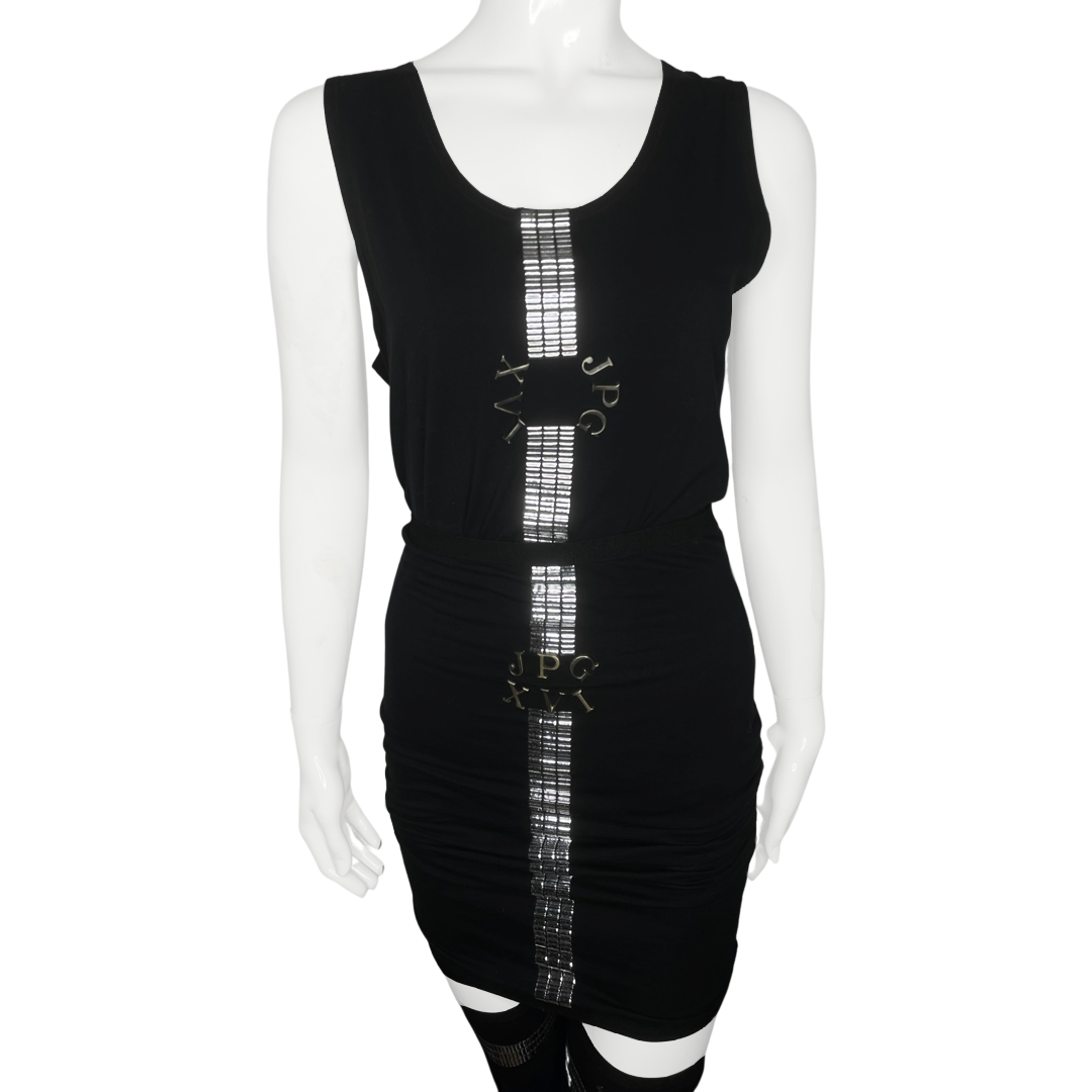 Jean Paul Gaultier 1987 Three Piece JPG Logo Skirt, Top and Leggings - 40