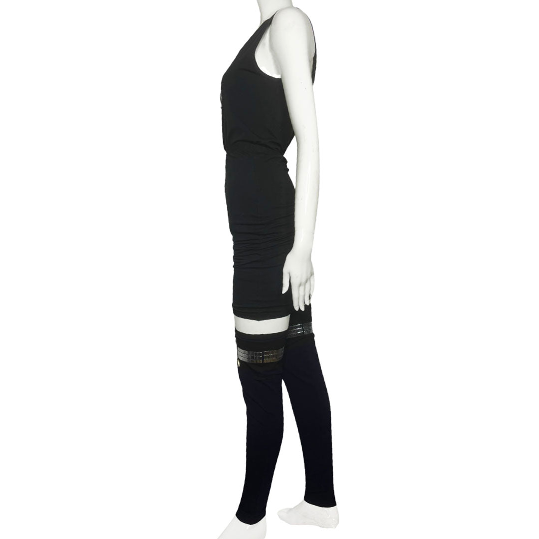 Jean Paul Gaultier 1987 Three Piece JPG Logo Skirt, Top and Leggings - 40