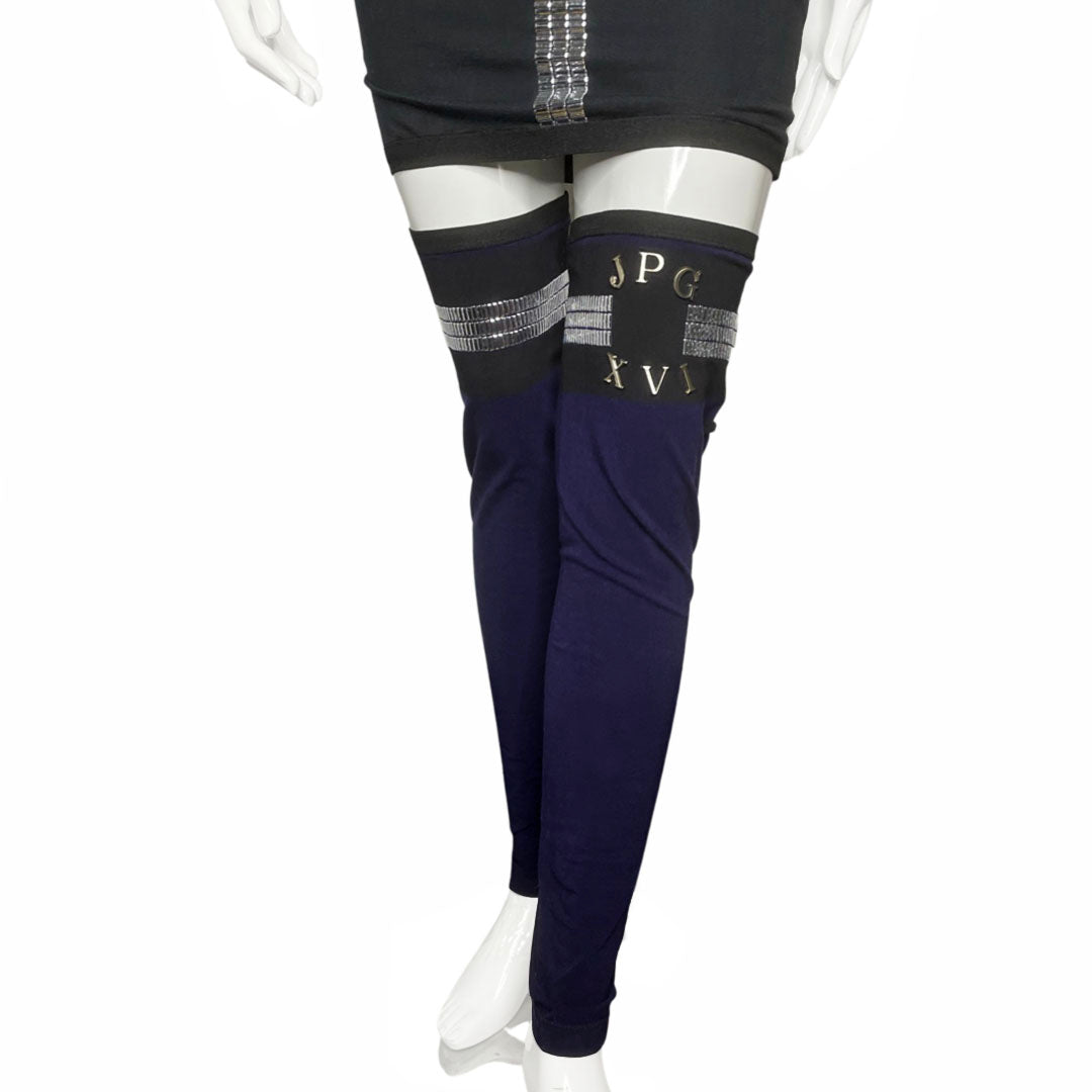 Jean Paul Gaultier 1987 Three Piece JPG Logo Skirt, Top and Leggings - 40