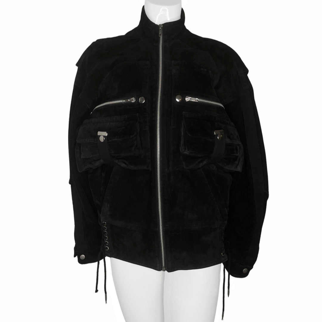 Kansai Yamamoto Bondage Suede & Corduroy Jacket - M