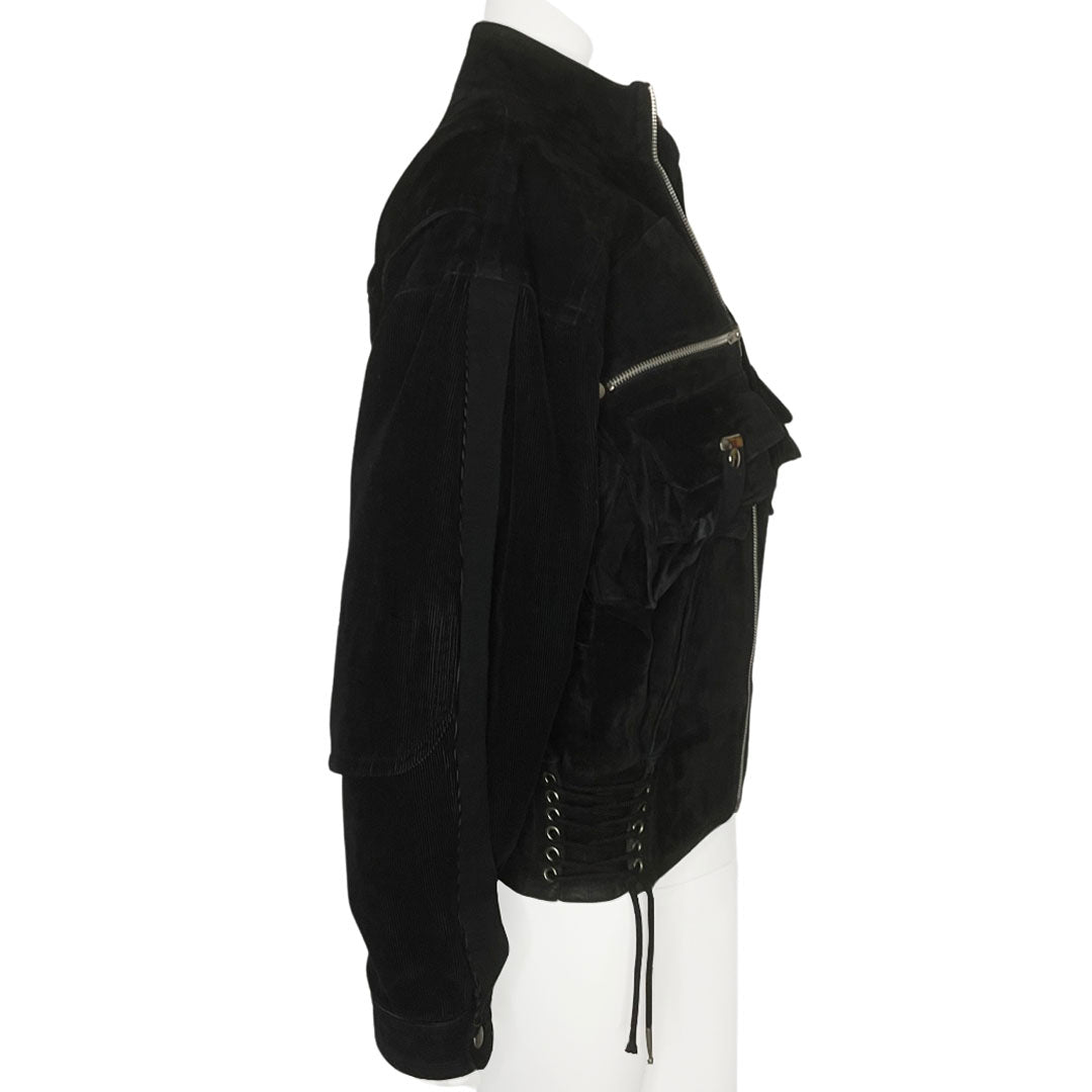 Kansai Yamamoto Bondage Suede & Corduroy Jacket - M