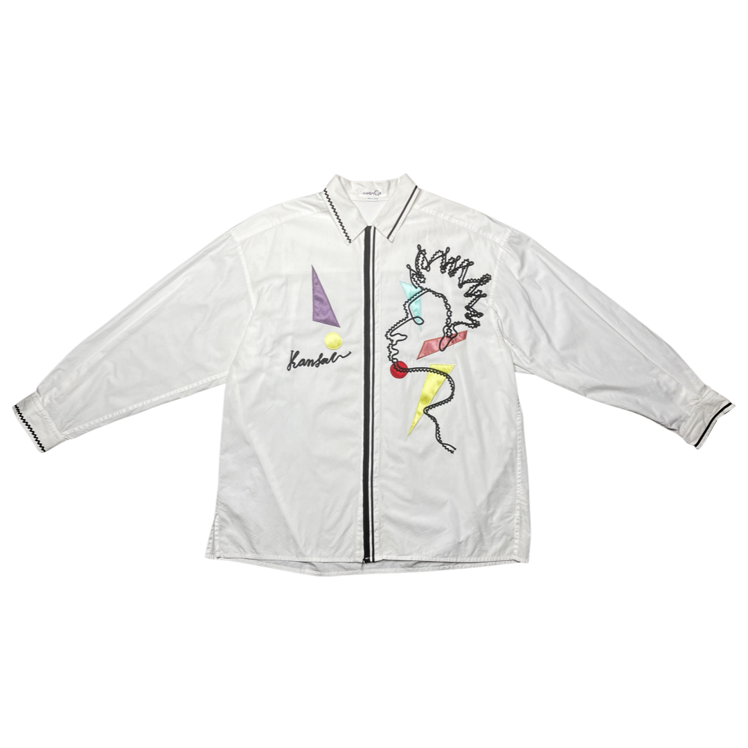 1980's Kansai O2 Face Button Up Shirt
