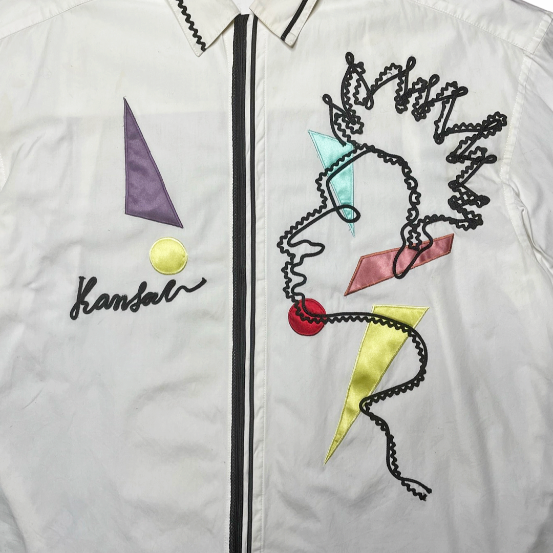 1980's Kansai O2 Face Button Up Shirt