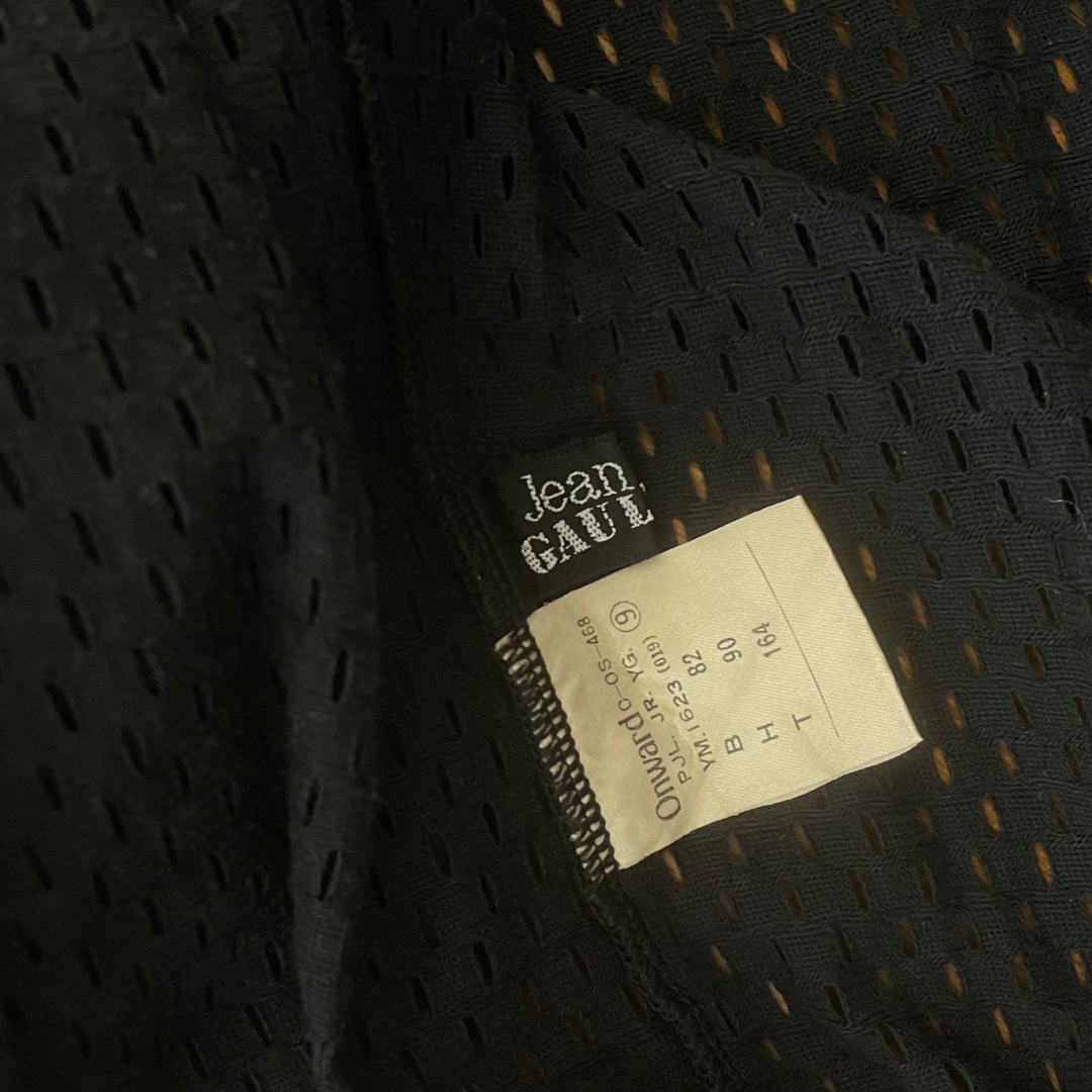 JEAN PAUL GAULTIER 31 GLOBE OFF THE SHOULDER MESH NET TOP