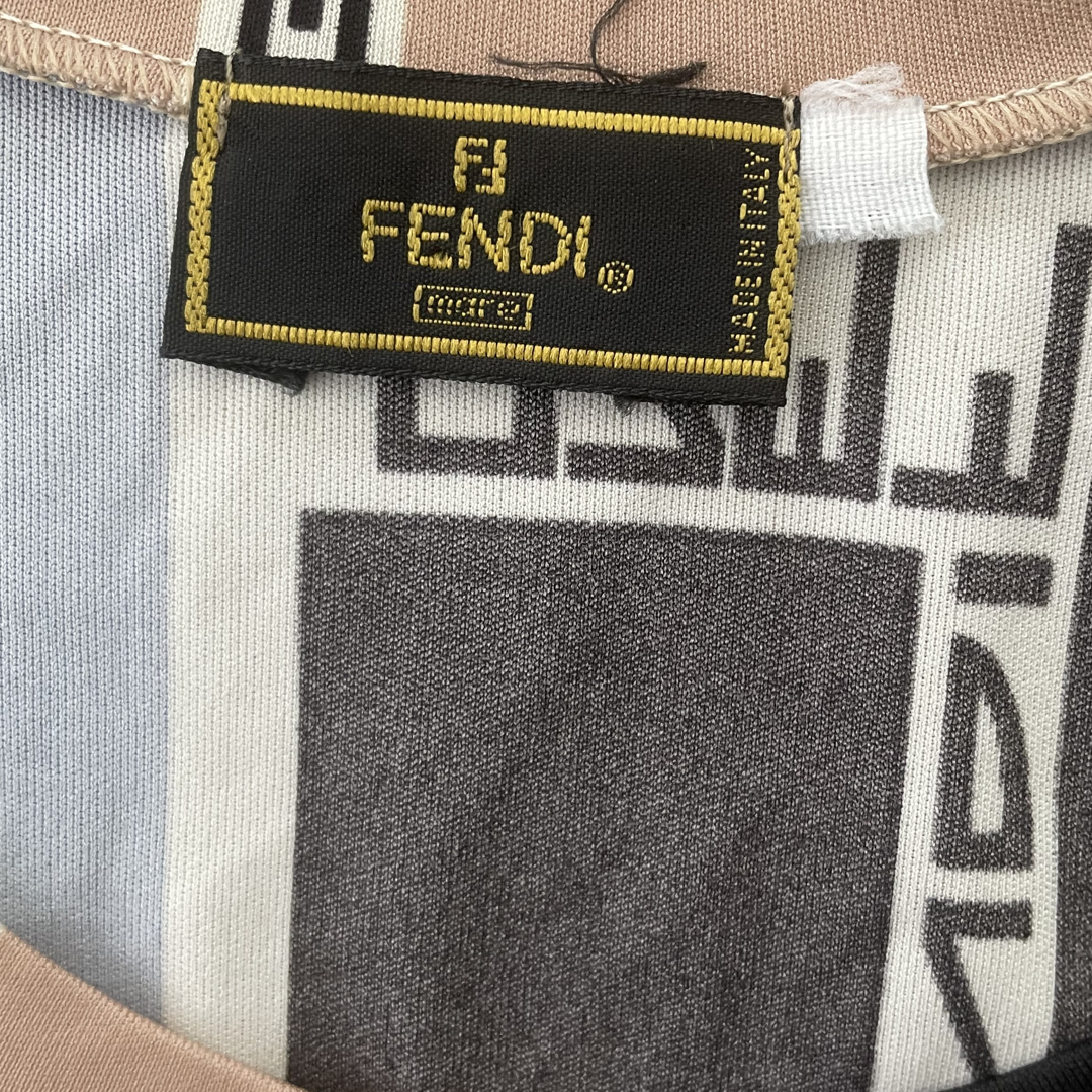 FENDI MARE COLOR BLOCK ZUCCA TANK - S/M