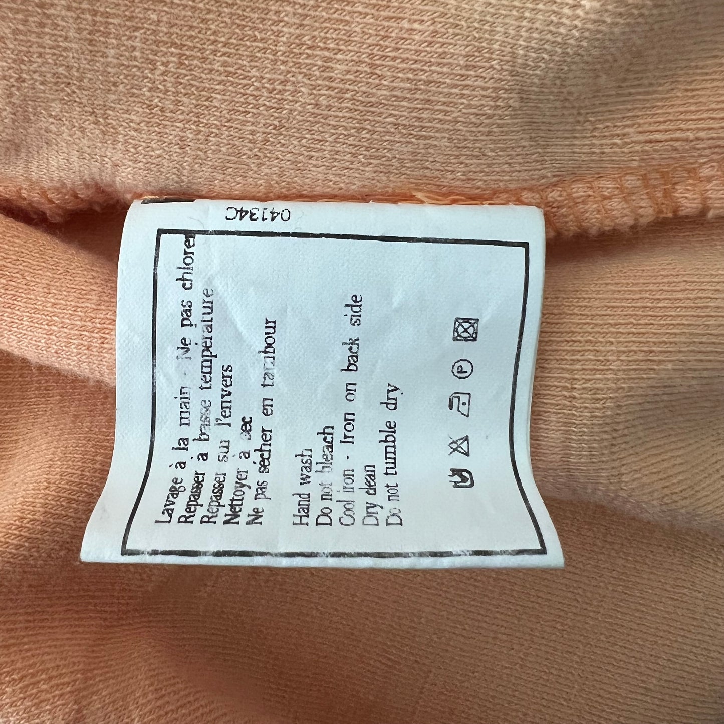 RARE 1996 CHANEL VELOUR ORANGE CC TOP