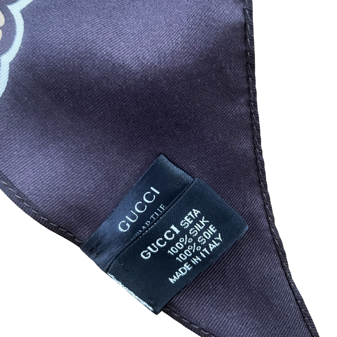 2000's GUCCI BY TOM FORD BAMBOO SCARF PRINTED HALTER TOP