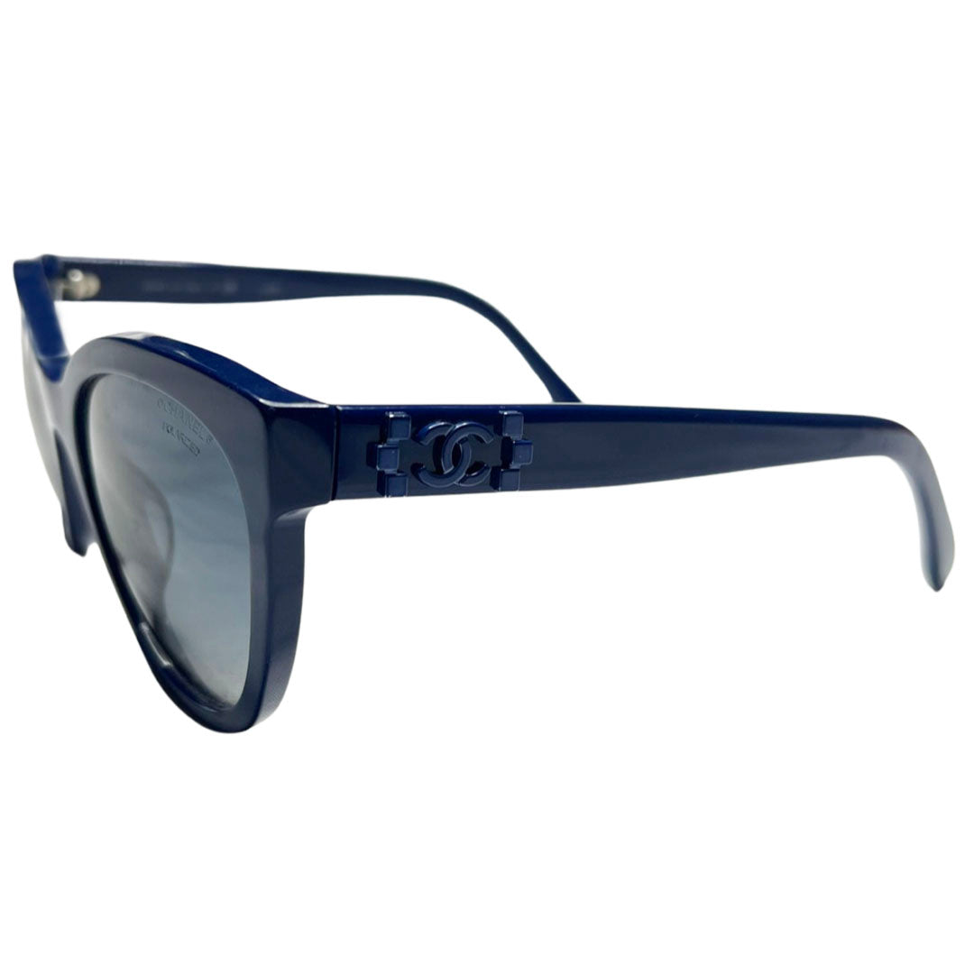 Chanel Blue Plantos Lego Boy Cat Eye Glasses