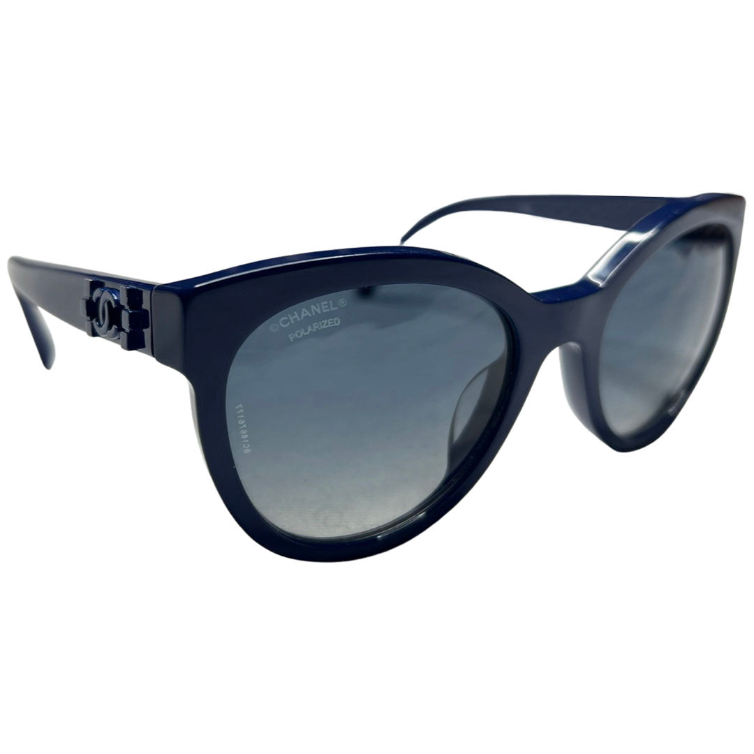 Chanel Blue Plantos Lego Boy Cat Eye Glasses