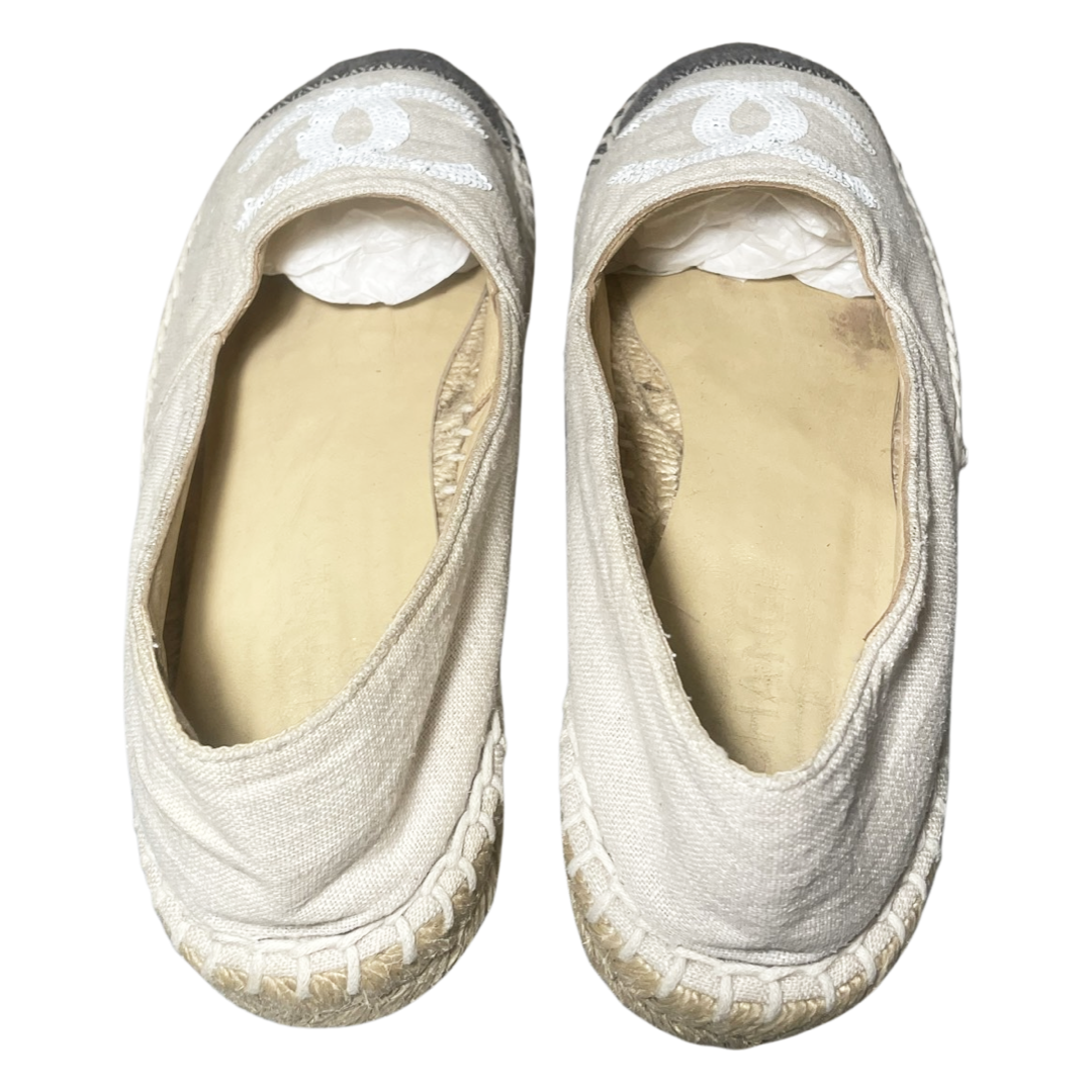 Chanel Tweed Canvas Sequin Espadrille - 41