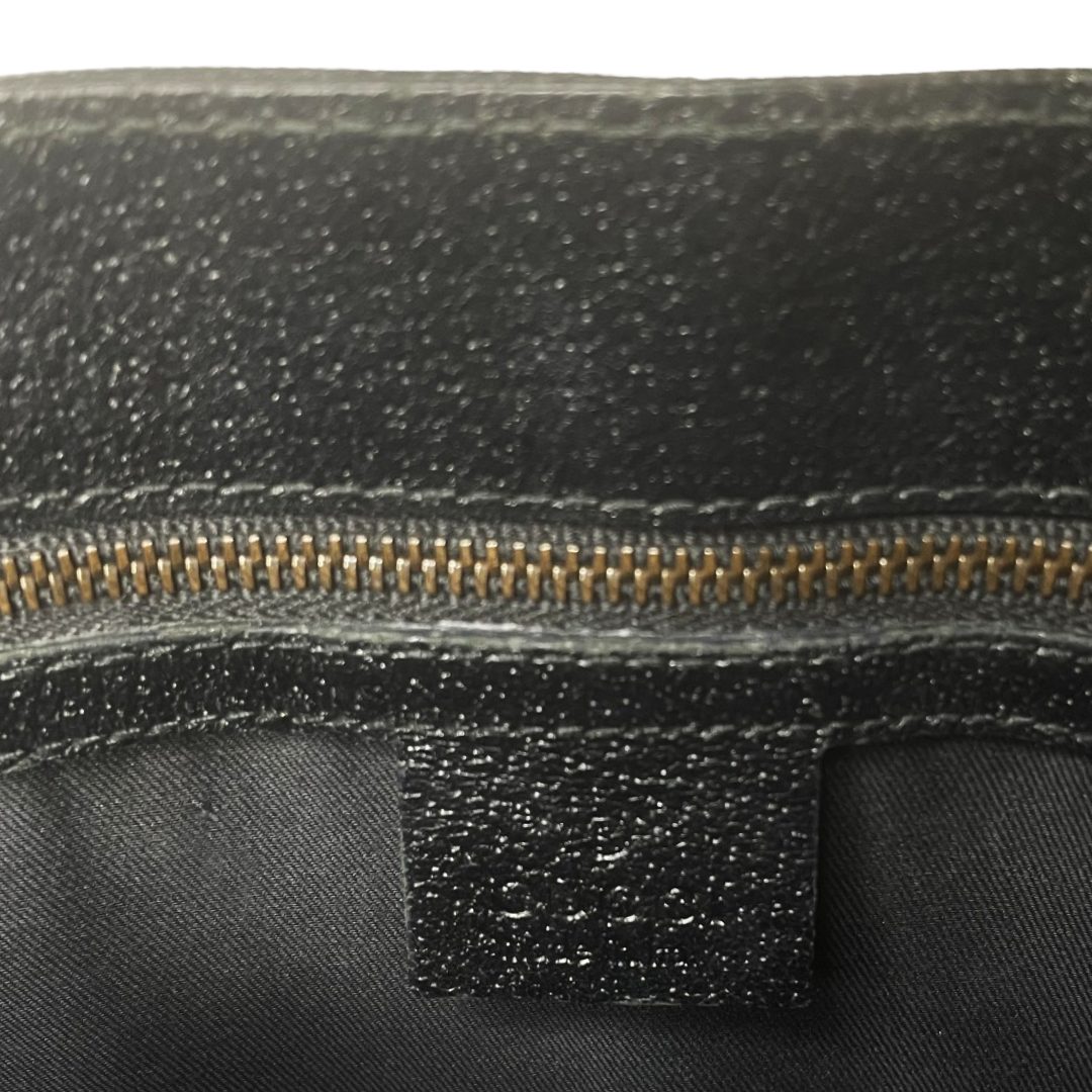 90's Black Gucci Monogram Tote Bag