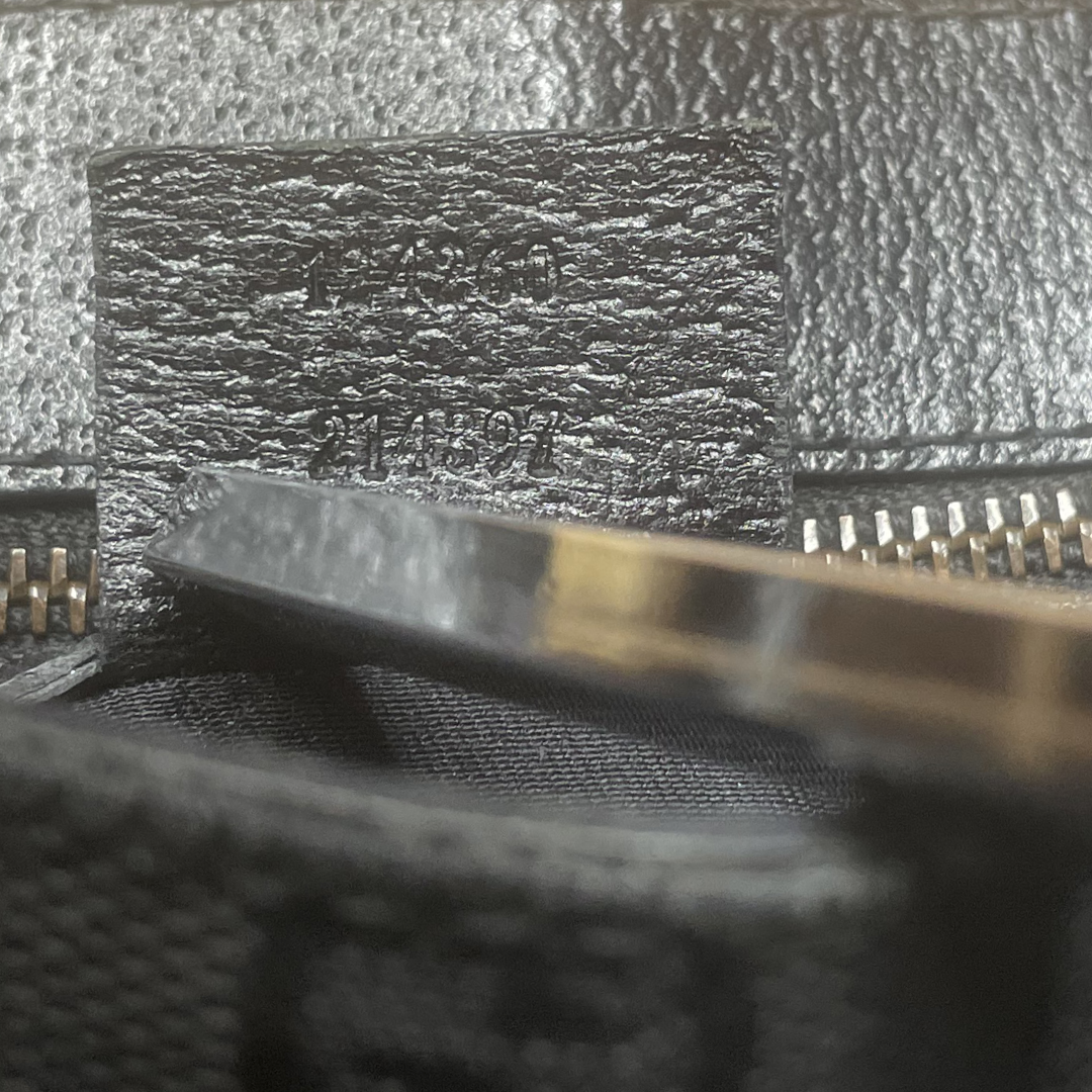 90's Black Gucci Monogram Tote Bag