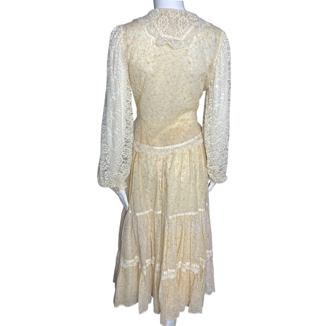 1970s Floral & Lace Gunne Sax Set