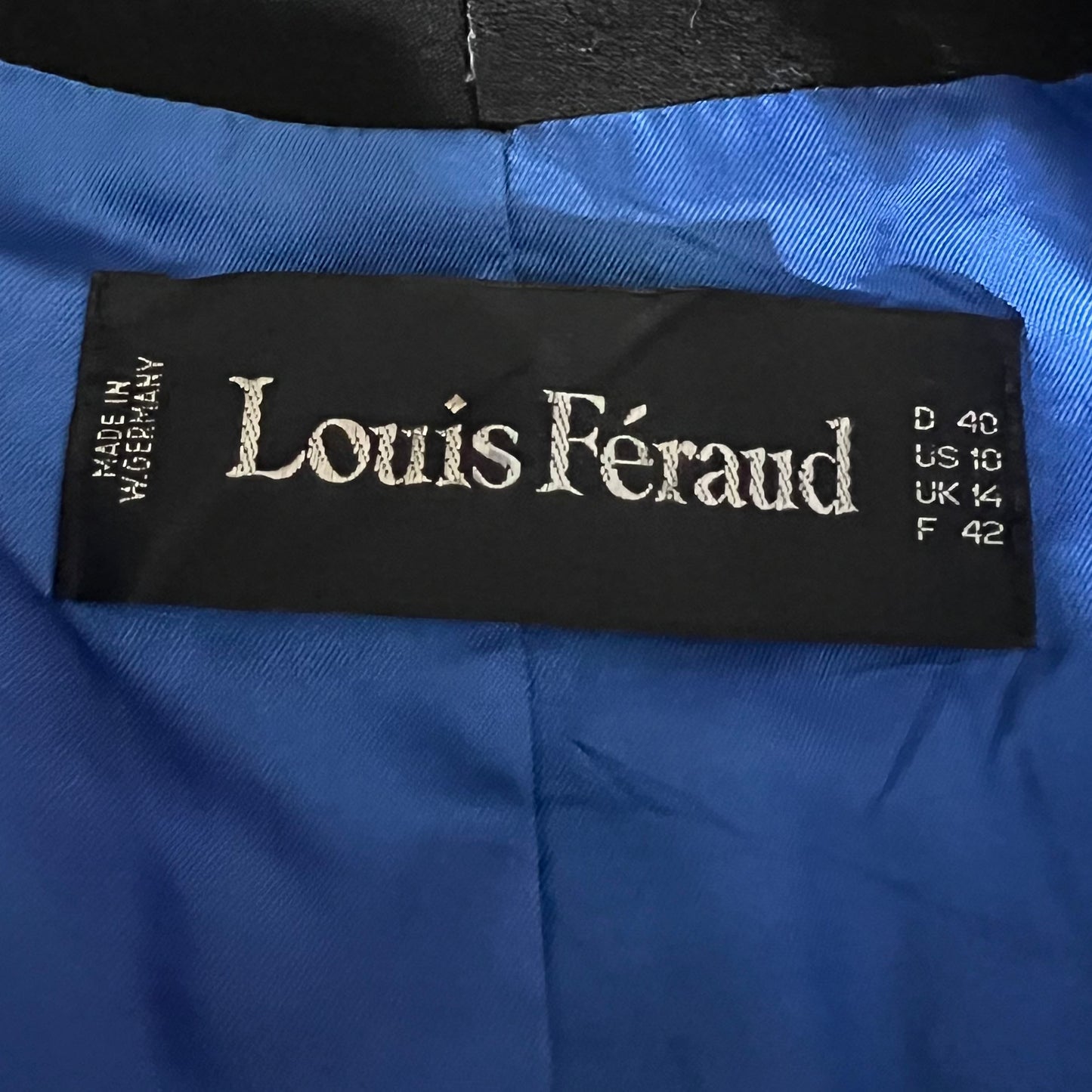 1980's Louis Feraud Blue Gold Button Jacket
