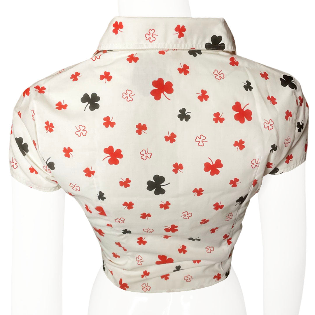 Todd Oldham Clover Tie Front Shirt - 4