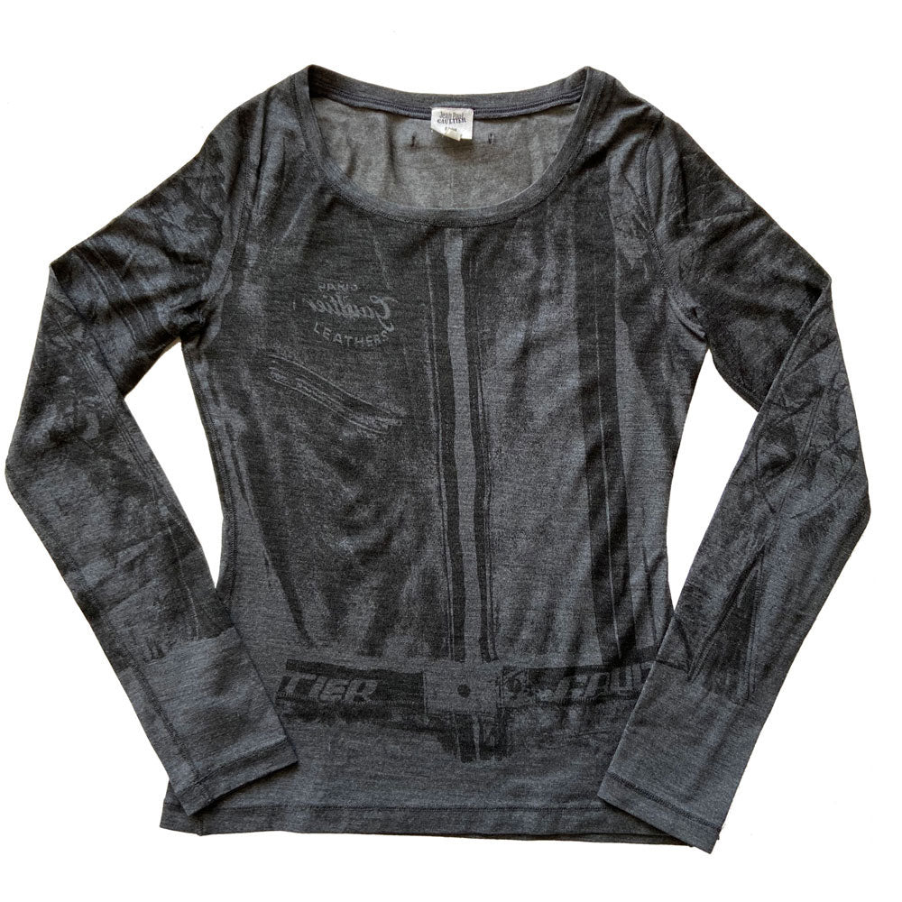 Jean Paul Gaultier Trompe L’Oeil Leather Jacket Top - M