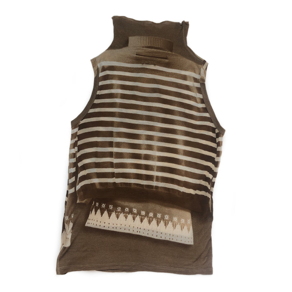 Jean Paul Gaultier Cardigan Illusion Print Tank Top